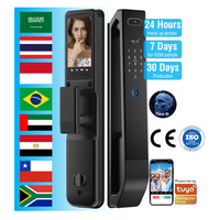 Cerradura Digital Inteligente Te'an con WiFi, Almacenamiento de Contraseña en Tarjeta de Memoria, Cerradura de Aluminio para Puerta con Datos en la Nube para el Hogar