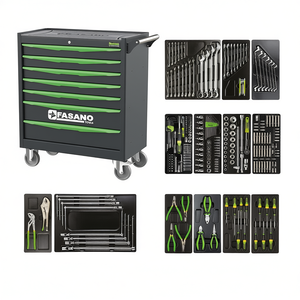 Ensemble d'outils de réparation automobile Fasano Tools 124V/AS257 avec armoire à roulettes et kit mécanique complet pour l'entretien des véhicules - Product Image 3