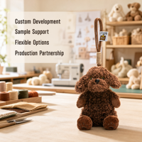 Figurines en peluche personnalisées pour chiens, porte-clés anime, pendentifs mignons pour sacs à dos, animaux en peluche, jouets en peluche – Vente directe usine
