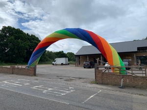Colorful Inflatable Rainbow <strong>Arch</strong> for Event Decoration Customizable Party Entrance Gate - Product Image 6