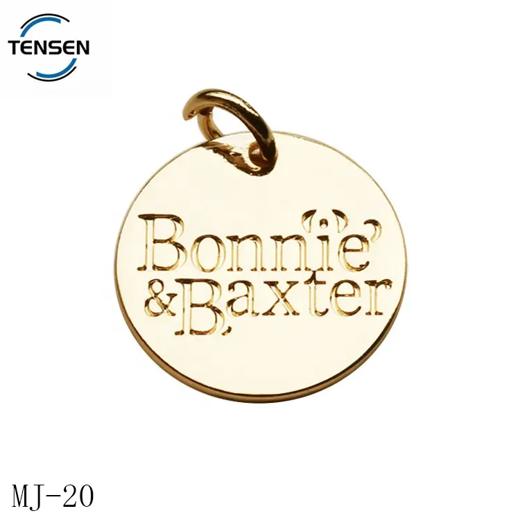 Custom Gold Armband Ronde Tags Logos Gegraveerd Brief Metalen Charme Hanger Voor Sieraden Maken