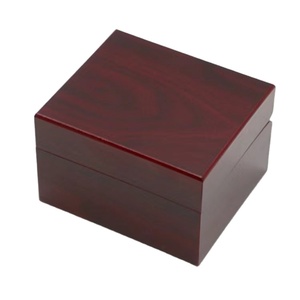 Glossy <span class=keywords><strong>Red</strong></span> Đồng hồ duy nhất Vòng đeo tay Hiển thị hộp lưu trữ trường hợp Organizer Chất lượng gỗ sơn mài trường hợp - Product Image 2