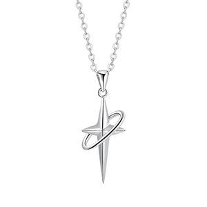 Collier Croix Étoilée - Pendentif Tendance et Cool pour Homme, Chaîne de Pull, Collier de <span class=keywords><strong>Couple</strong></span> Croix Étoilée <span class=keywords><strong>Gardien</strong></span> - Product Image 6