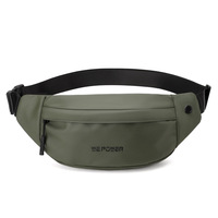 Sac banane imperméable à fermeture éclair avec logo personnalisé, sac de sport portable léger en nylon, sac bandoulière pour téléphone, logo personnalisé, pour hommes