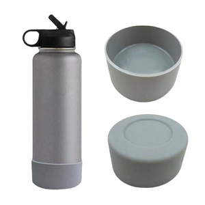 Botte de protection anti-dérapant fond Silicone bouteille manchon Pet eau <span class=keywords><strong>alimentation</strong></span> bol bouteille d'eau couverture bois plastique Compatible 12-40 - Product Image 2