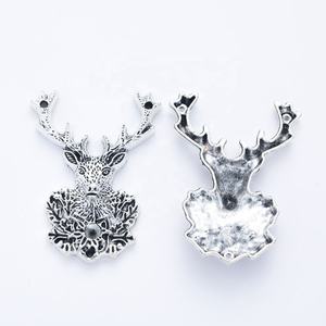 Pendentif de luxe unisexe en alliage de zinc style rétro DIY, accessoires de bijoux tête de cerf - Product Image 2