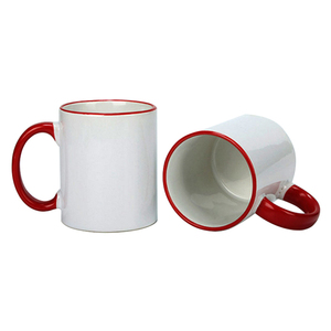 Tùy Chỉnh Số Lượng Lớn Trống Trắng Men Tốt Màu Bên Trong Đỏ Gốm Cốc Cà Phê - Product Image 2