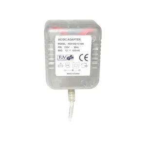 CE / GS / CB / RoHS caricatore adattatore di alimentazione trasparente Ac 12V 0.5A alimentatore ABS per illuminazione a LED ed elettronica