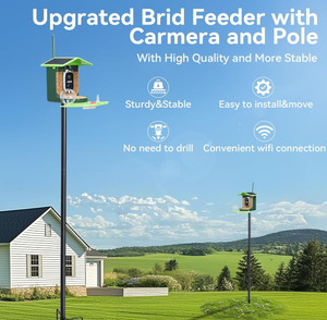 Caméra Vogelhau AI pour l'identification des oiseaux 2,4 GHz/5 GHz avec visualisation en direct instantanée, mangeoire à oiseaux pour Wrens, Hickadee, Cailles, Paroquets - Product Image 6