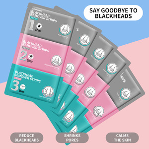 3 bước làm sạch sâu thu nhỏ lỗ chân lông làm sạch mụn đầu đen và mụn đầu trắng <span class=keywords><strong>Remover</strong></span> Kit mũi lỗ chân lông chăm sóc dải - Product Image 5