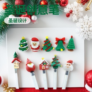 Regalo Promocional Personalizado para Niños, Adornos de Bolígrafo de PVC con Cuentas de Dibujos Animados en 3D, Tapa de Lápiz con Temática de Navidad y Halloween, Adorno de Silicona para Bolígrafo - Product Image 5
