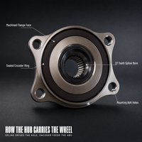 Unité de roulement de moyeu de roue arrière 28473FL021 28473FL020 VKBA7479 HA590522 Ensemble de moyeu de roue pour Subaru Legacy Outback XV BRZ