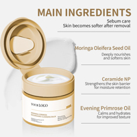Vegan Moringa Ceramide Baume nettoyant nourrissant pour le démaquillage et la déshydratation et l'irritation crème nettoyante