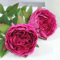 Fleur artificielle en soie faite à la main de 55 cm, pivoine ou rose, pour hydrater les mains [Promotion] – Décoration pour mariage et Noël