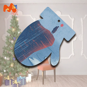 Decorazione Natalizia alla Moda, Ciondolo Bianco Personalizzabile 8,8x7cm per Ragazze, Anime, Festa, Artigianato in Carta, Sublimazione - Product Image 1