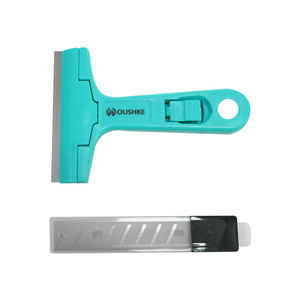 Couteau grattoir multifonctionnel en acier au carbone de haute qualité avec lame nettoyante et manche en plastique, DIY OEM, 5 lames - Product Image 1