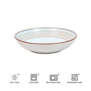 Plato de plato de cerámica de compra directa de fábrica de China, placas de cargador de tamaño grande de lujo con impresión a mano para plato de cena de boda - Product Image 5