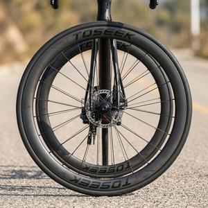 Jeu de roues TOSEEK <span class=keywords><strong>Carbon</strong></span> 700c pour vélo de route, frein sur jante, profondeur 38 50 58 mm, aérodynamique, compatible tubeless, jantes T800, vélo de course - Product Image 1