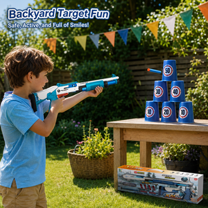 Vente en gros : Lanceur de fléchettes en mousse à action par pompe, style XM1014, avec éjection de douilles, pour enfants, jeu de cible en extérieur - Product Image 4