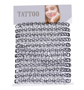 Aller fête en gros 11 Styles 12 pièces/ensemble noir Stretch <span class=keywords><strong>tatouage</strong></span> <span class=keywords><strong>collier</strong></span> ras du <span class=keywords><strong>cou</strong></span> femmes Punk gothique élastique creux pendentifs colliers - Product Image 4