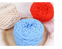 Fil Ring Spun Teint 100 % Polyester Moelleux, Doux et Épais de 6 MM, Anti-Boulochage, Volumineux pour Tricot à la Main