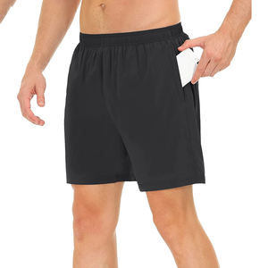 Shorts de sport pour homme, style streetwear, couleur unie, imperméables, séchage rapide, polyester/coton, pour entraînement fitness - Product Image 4