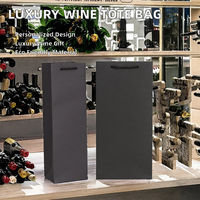 Sac fourre-tout en carton ivoire pour vin avec impression offset, emballage de luxe recyclable pour bouteilles de vin et de spiritueux