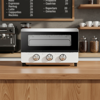 Four à toaster mini 13L 1300W avec boîtier en acier inoxydable, four électrique pour pizza et gâteaux avec fonction d'humidification, prend en charge OEM/ODM