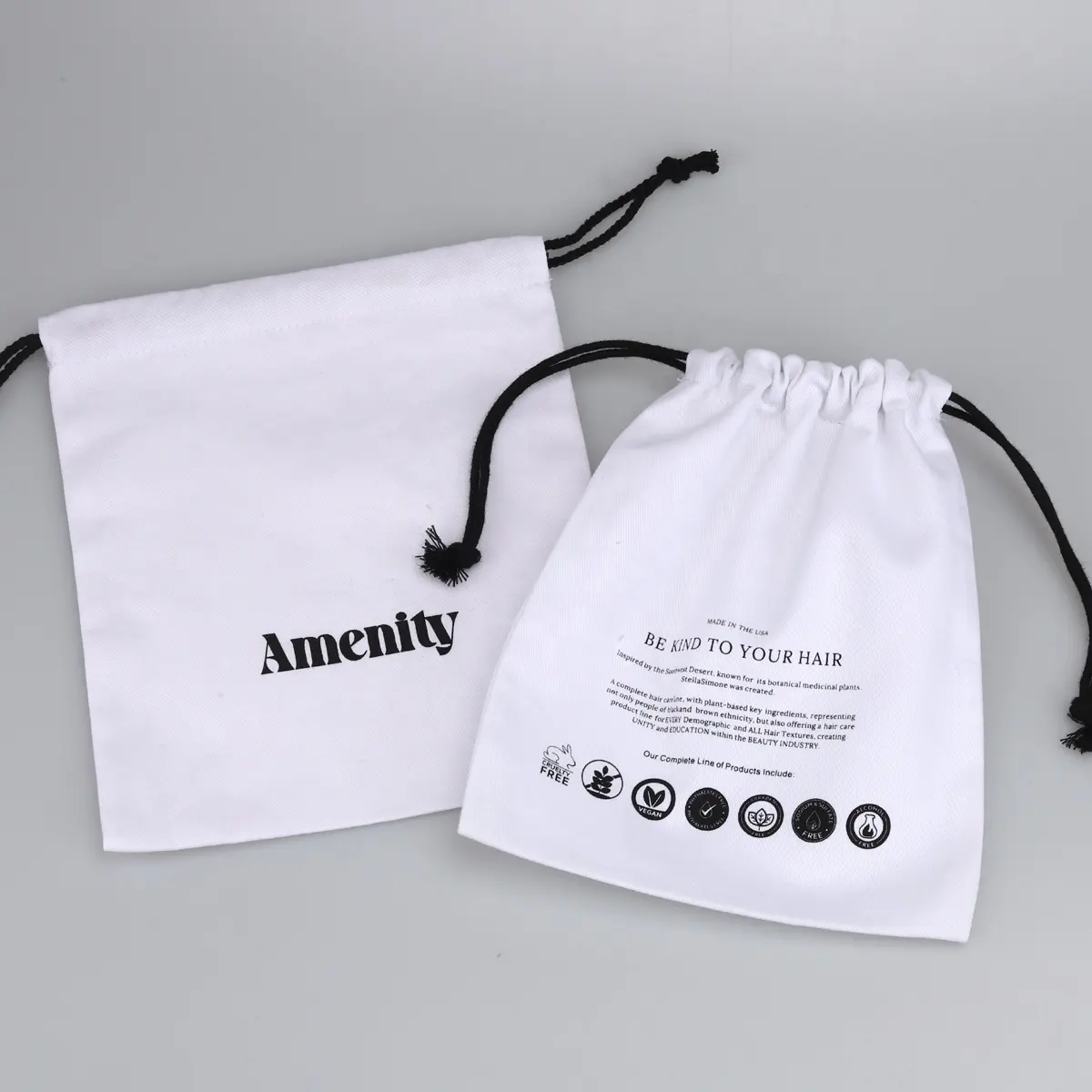 Custom Logo Printed Cotton Twill Drawstring Gift Shoe Dust Bag White Promotion Twill Cotton Shopping Packaging Pouch