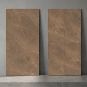 Losas de piedra sinterizada Aramani Brown de 1200x2400 mm para paredes y pisos interiores de casas de lujo - Product Image 2