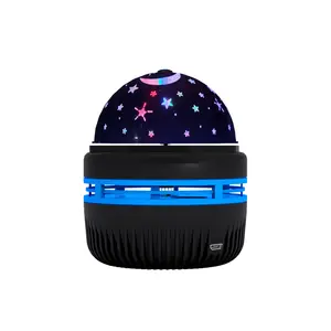 Bola Lampu pesta warna LED 7 warna portabel berputar suara diaktifkan lampu strobo aktivator Usb bohlam disko