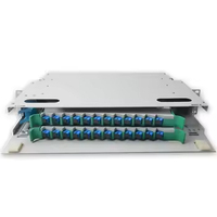 Marco de distribución de fibra de alta densidad con 48 puertos de conector LC Conectividad de red 4G mejorada 1U Altura WiFi para uso FTTH