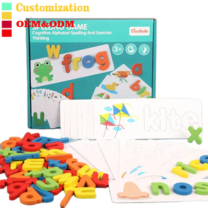 Lettere Montessori in legno Set di parole educative in età prescolare ortografia gioco di apprendimento e altri giocattoli educativi - Product Image 2