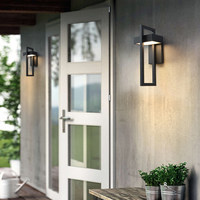 Lampe murale extérieure LED moderne et simple en acier inoxydable, étanche, pour balcon, terrasse, portail et extérieur de villa, avec garantie de 3 ans