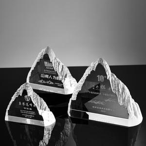 Crystal Mountain <b>Trophy</b> Laser <b>Engraved</b> K9 Crystal Award Corporate Event Gift Various Sizes Durable - Product Image 2