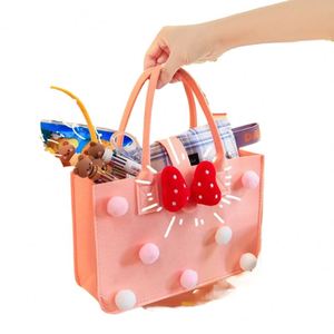 Promotion : Sacs fourre-tout spacieux et durables en feutre non tissé, écologiques, avec logo personnalisé, pour la publicité, sacs de maman pour 100 jours - Product Image 4