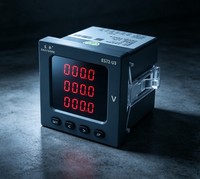 EASTSONG ES72-U3 Medidor de Panel Digital de 72x72mm, Medidor de Potencia de Tres Fases CA, RS485 Modbus RTU, Clase de Precisión 0.5, IP65, Pantalla LED