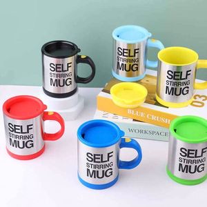 Mug auto-mélangeur en acier inoxydable, tasse à café ou à thé avec couvercle, alimenté par piles, pour usage au bureau, design moderne, 6 couleurs disponibles - Product Image 1