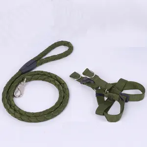 suppliers japanese large dog training braided nylon rope front range tactical leash chest harness strap vest pet accessories