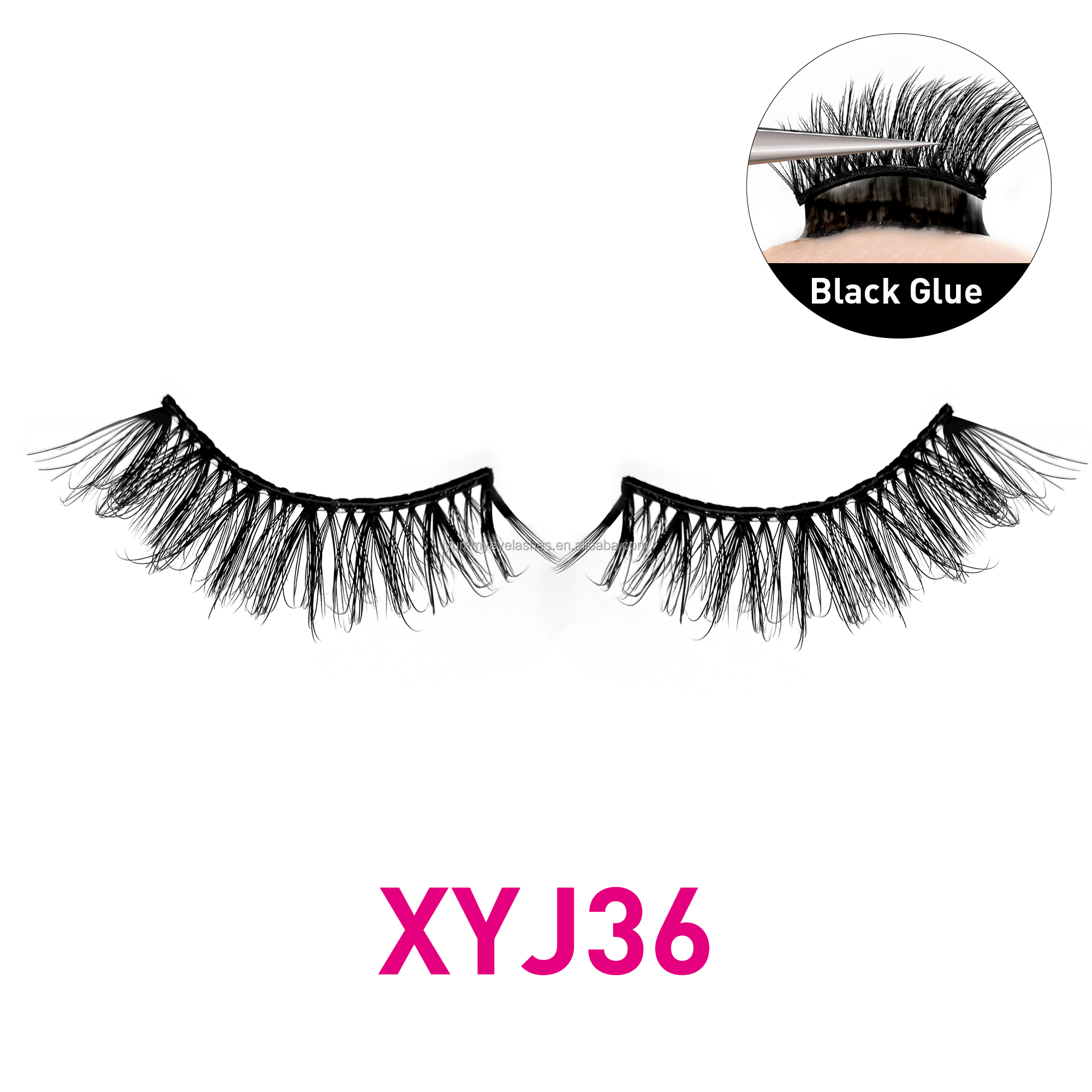 Pré-collées, demi-faux cils, 36