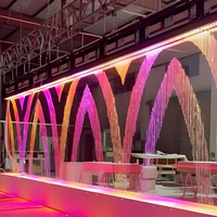 Cortina de Luces LED RGB/Láser Programable con Efecto de Gota de Agua, Construcción de Acero Inoxidable Impermeable IP68 para Patrones de Luz Personalizados
