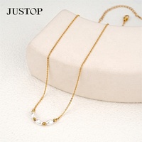Grosir Perhiasan Set Kalung Gelang Anting Trendy Zirkon Emas 18K 24K PVD Stainless Steel Custom Justop