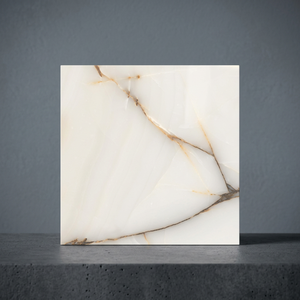 Alaska <b>Light</b> Marble Look Porcelain Floor Tiles 600x600mm Glossy Polished Ceramic Flooring - Product Image 3