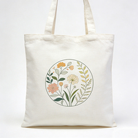 Tas Tote Kanvas Vintage Fashion dengan Logo Cetak Kustom Grosir, Dilengkapi Ritsleting, Tas Belanja Wanita Portabel untuk Musim Panas