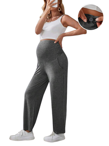 Leggings <span class=keywords><strong>Premaman</strong></span> con Vita Elastica Regolabile e Tasca, Ecologici, Traspiranti, Aderenti, Lunghezza Intera, <span class=keywords><strong>Abbigliamento</strong></span> per Donne in Gravidanza - Product Image 6