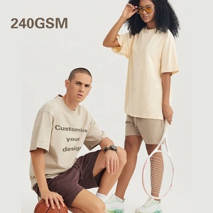 T-Shirt oversize all'ingrosso 240gsm di alta qualità per gli uomini Logo personalizzato in bianco cotone T-Shirt <span class=keywords><strong>stampa</strong></span> da uomo T-Shirt con il tuo Logo - Product Image 3