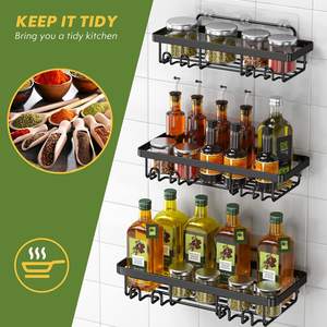 Étagère de douche murale robuste, 24 pouces de large, à un seul niveau, en métal, avec crochets pour salle de bain - Product Image 5