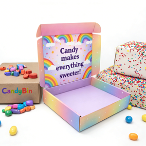 Cajas de Embalaje Personalizadas para Dulces, Opción de Cartón Corrugado Tipo E, Caja Plegable para Envíos, Fabricante - Product Image 2
