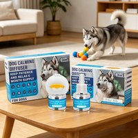Kit diffuseur apaisant pour chien, dispositif à brancher avec 2 recharges, phéromone naturelle, soulagement durable de l'anxiété pour chien