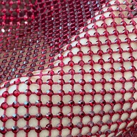 Nouvelle arrivée, robe en tissu ornée de strass bordeaux personnalisée, tissu en dentelle transparent pour femmes, maillot de bain sexy